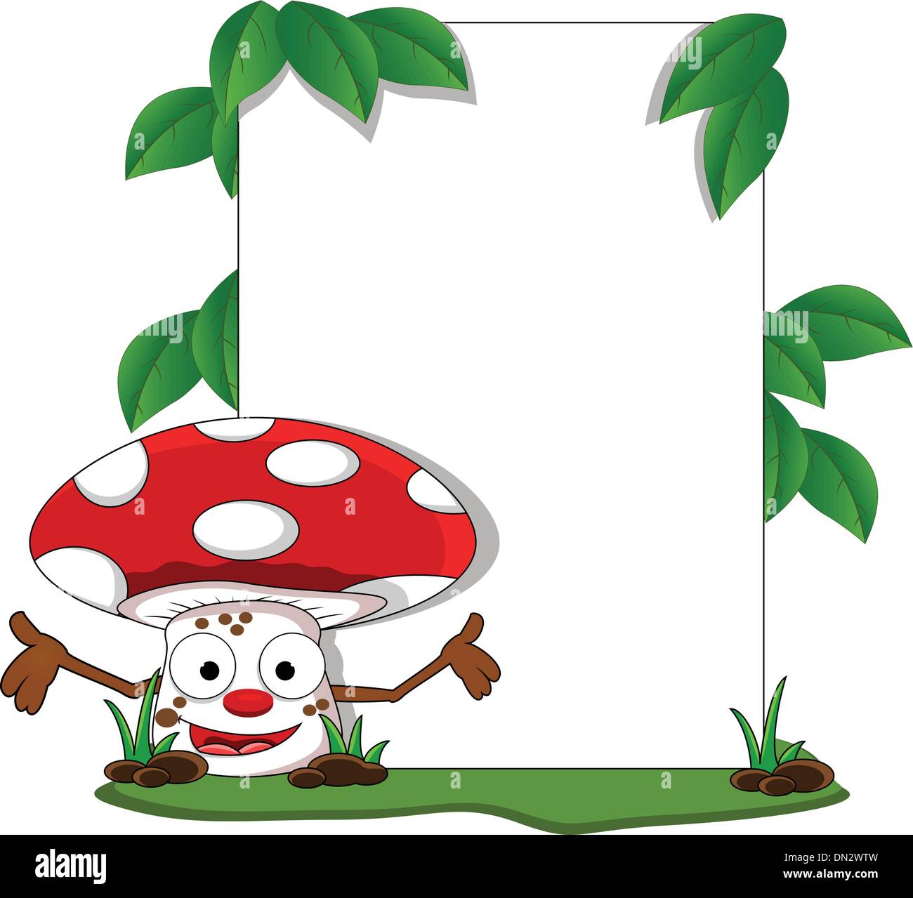 Funny cartoon mushroom face hi-res stock photography and images - Alamy