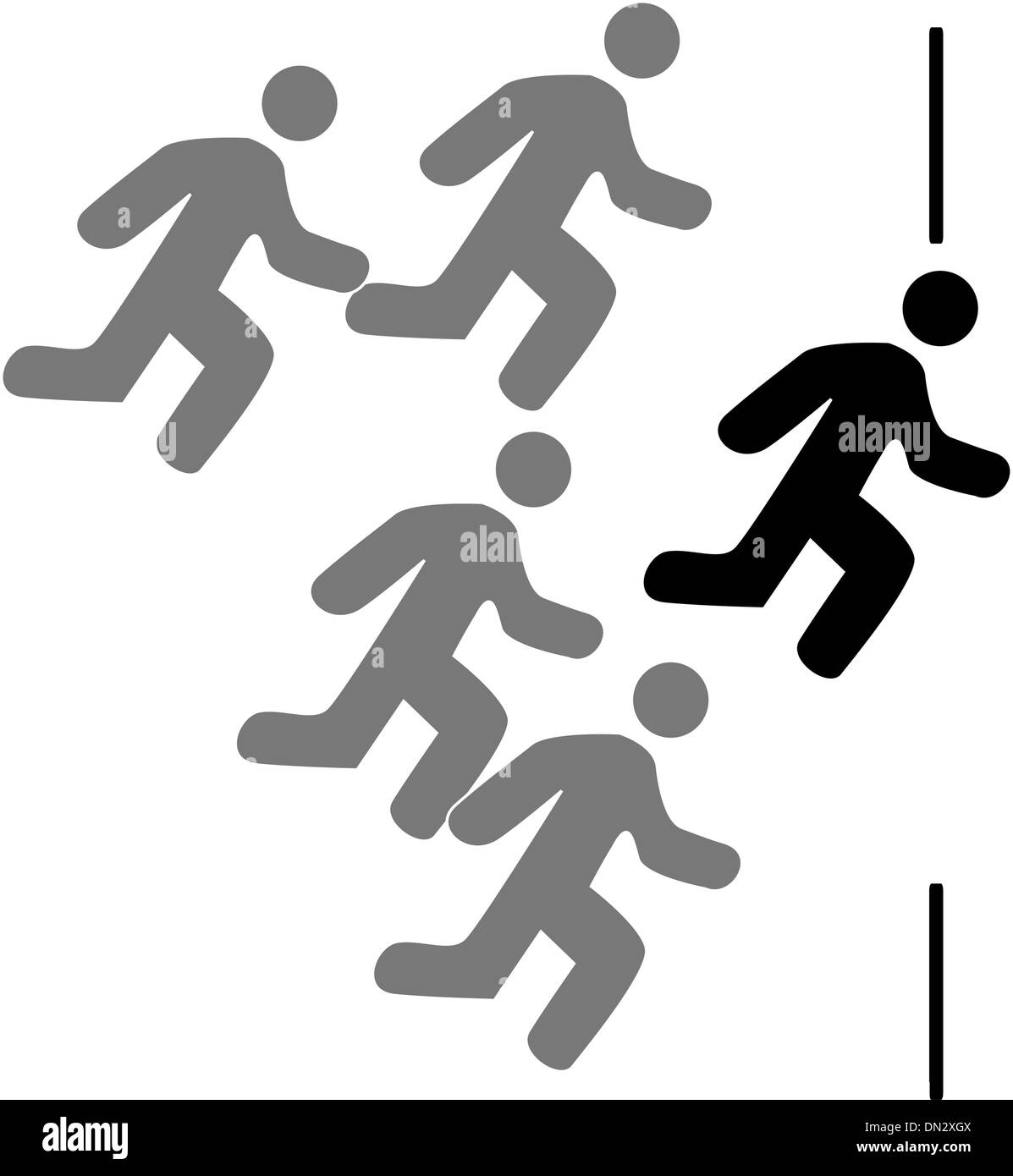 Racing to the finish line Stock Vector Image & Art - Alamy