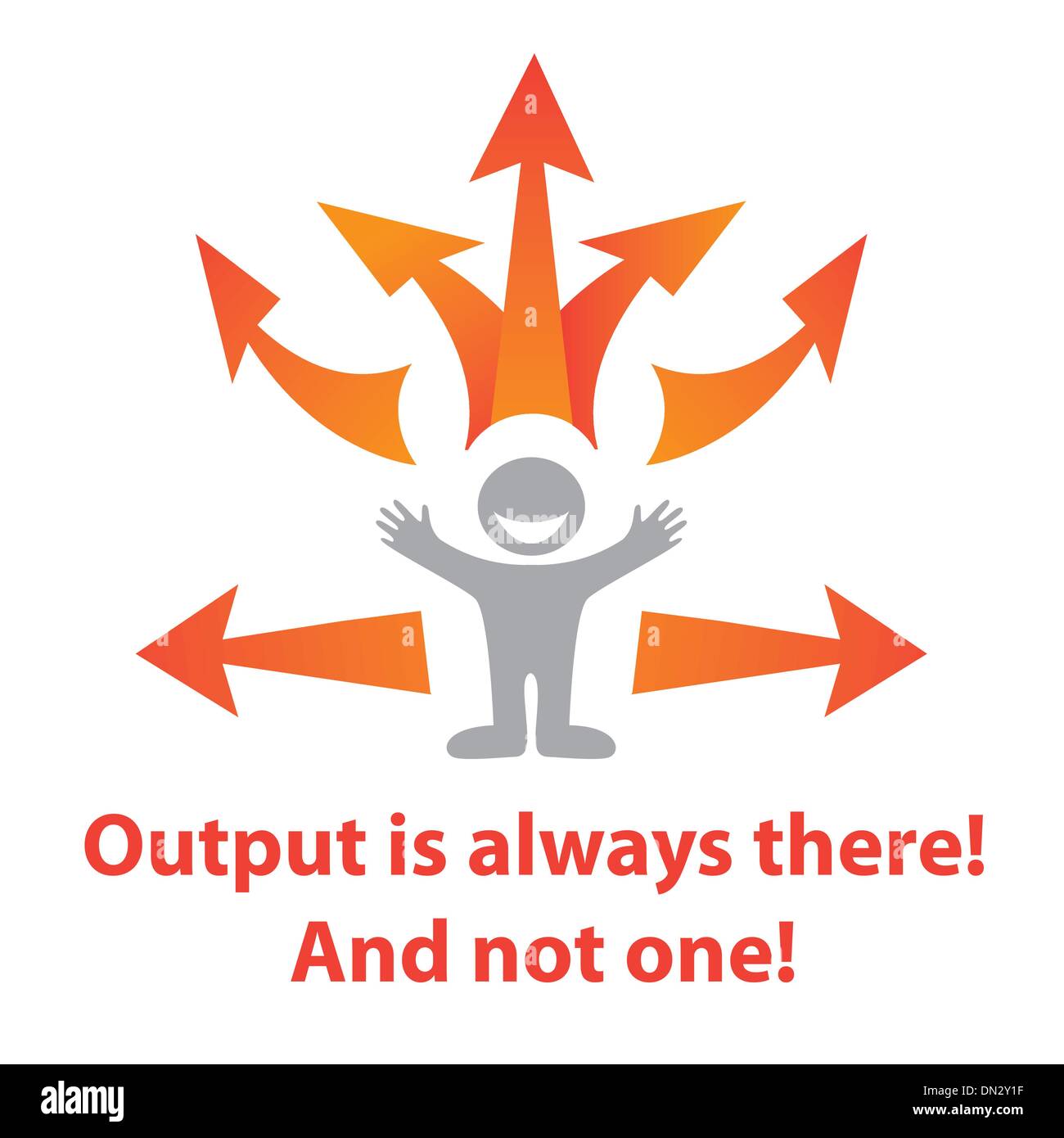 Output-is-always-there Stock Vector