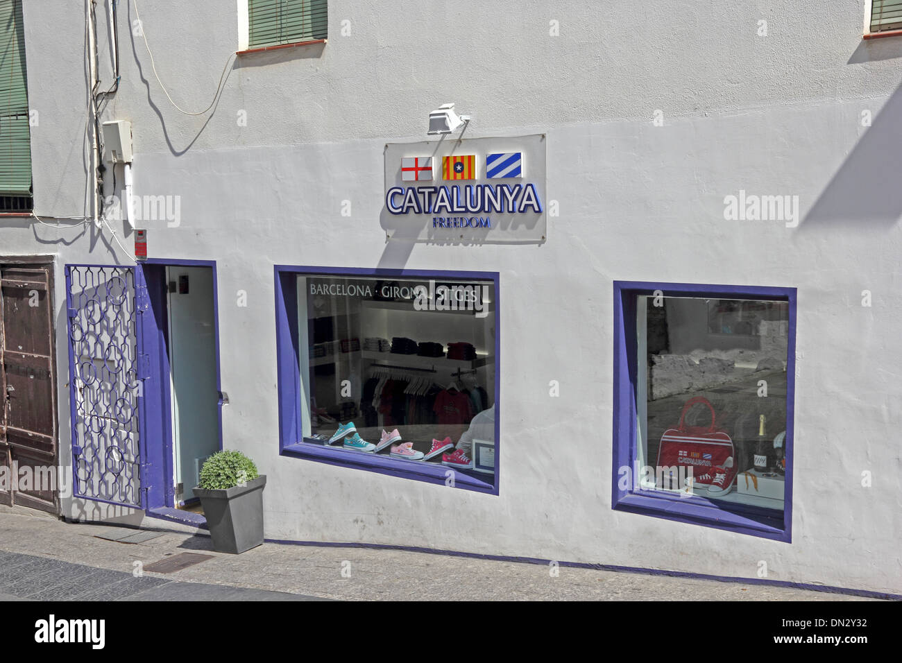 Catalonia clothing shop. Sitges Stock Photo