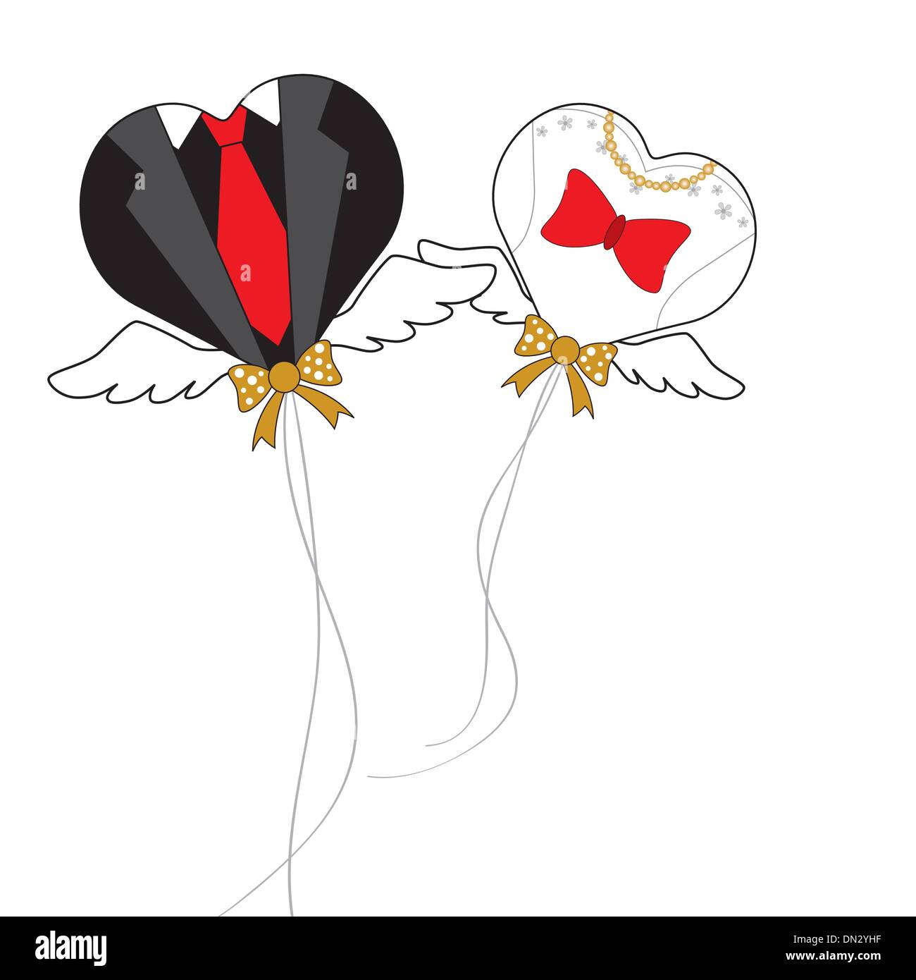 Balloon hearts Stock Vector Images - Alamy