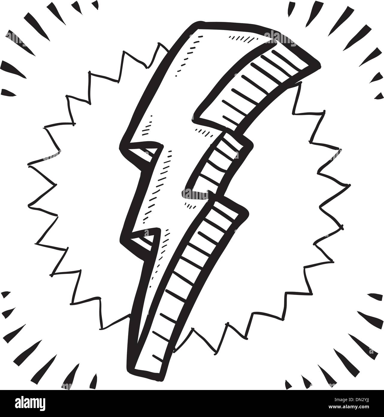 Lightning bolt sketch Stock Vector Image & Art Alamy