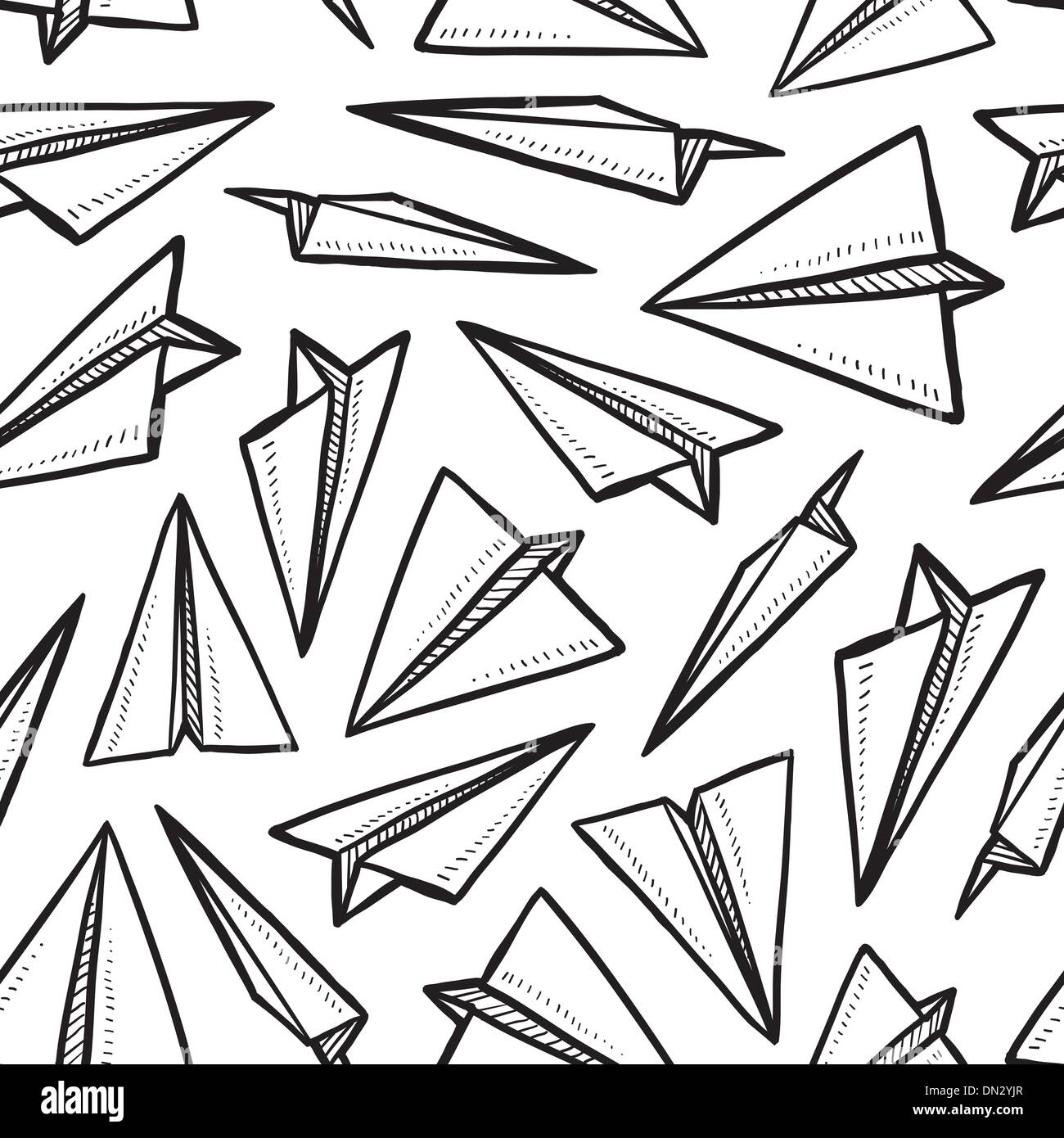 Seamless paper airplane background Stock Vector