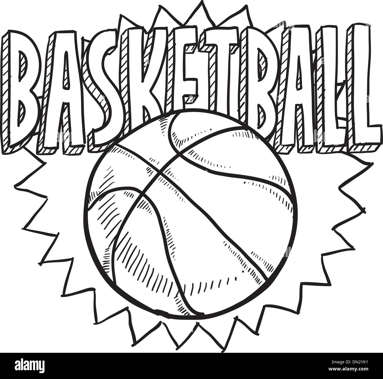 Basketball sketch hi-res stock photography and images - Alamy