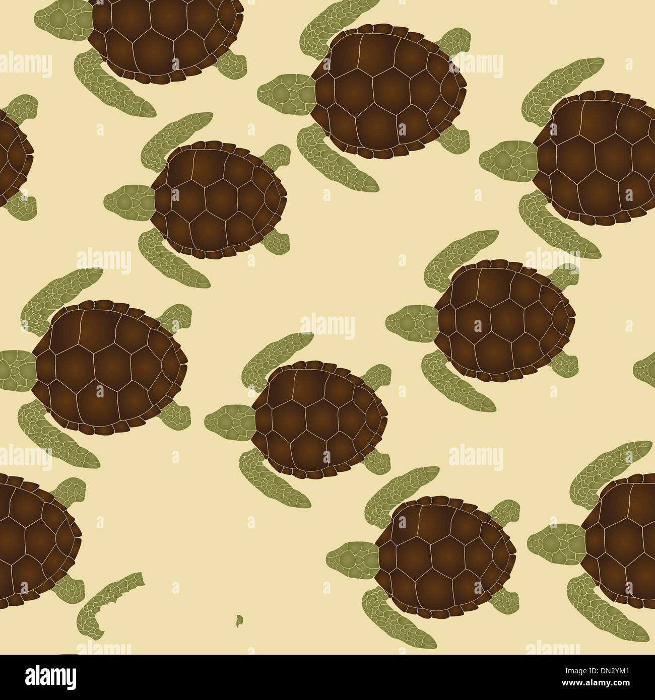 Sea turtles pattern Stock Vector