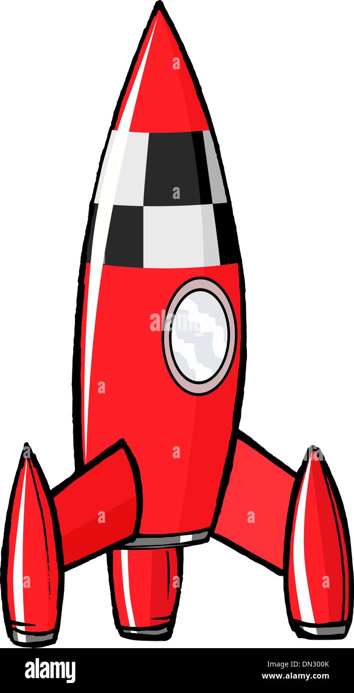 toy rocket, vector image Stock Vector