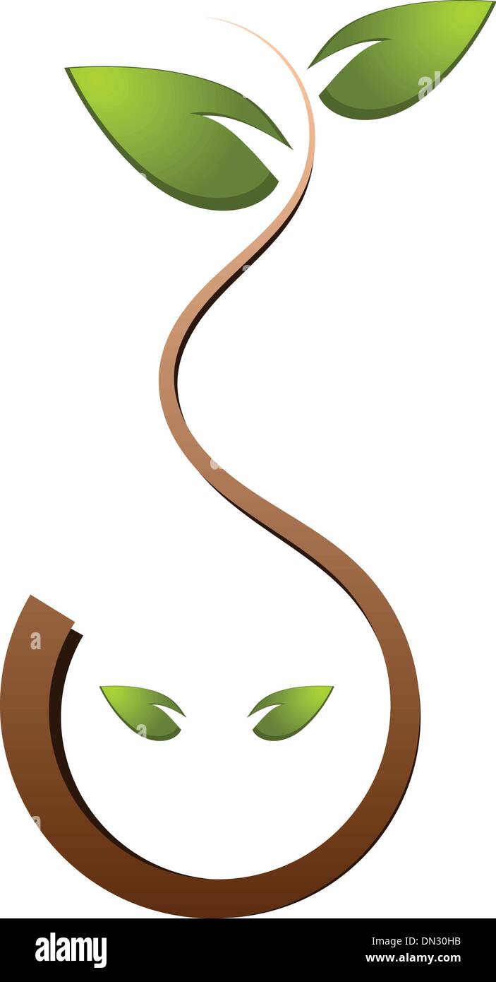 Tree green nature logo Stock Vector Image & Art - Alamy