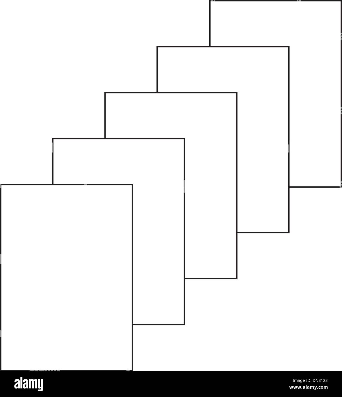 Torn paper edge rectangle Stock Vector Images Alamy