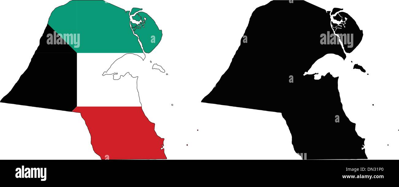 Kuwait contour Stock Vector Images Alamy