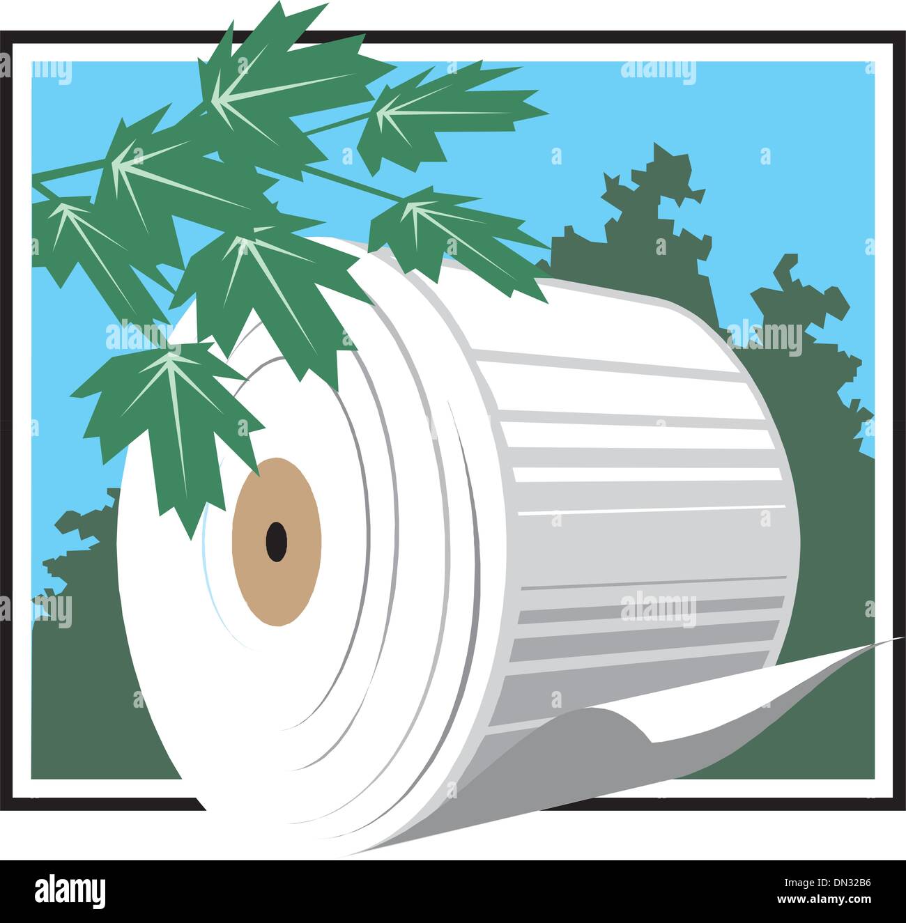 roll of thermo paper Stock Vector