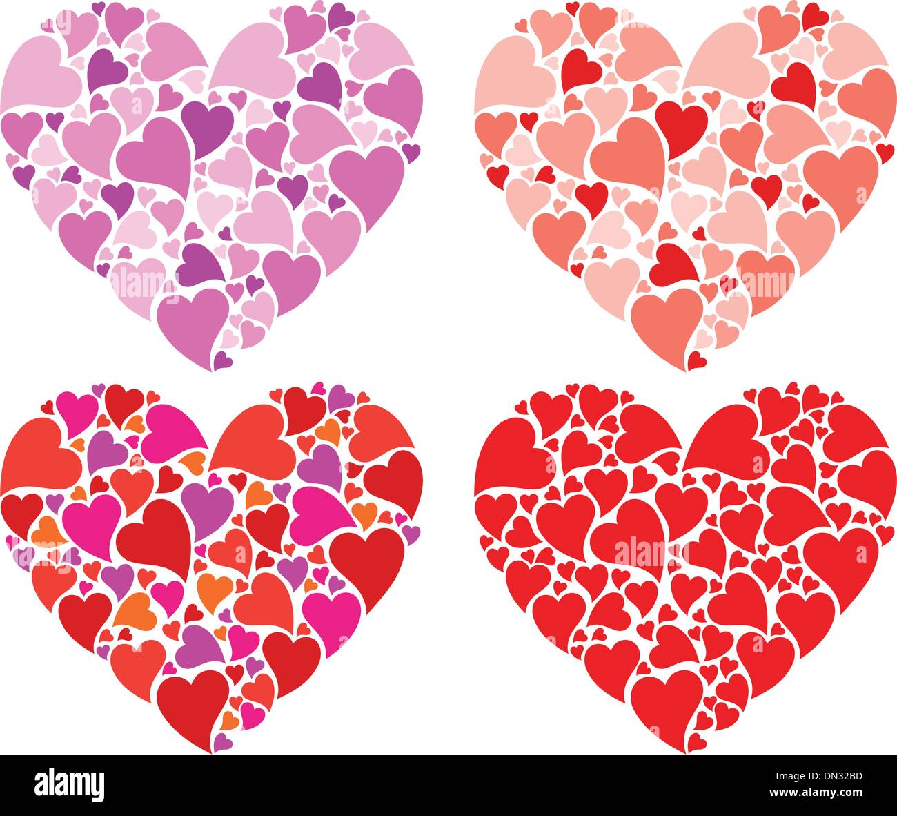 Heart design, vector set Stock Vector