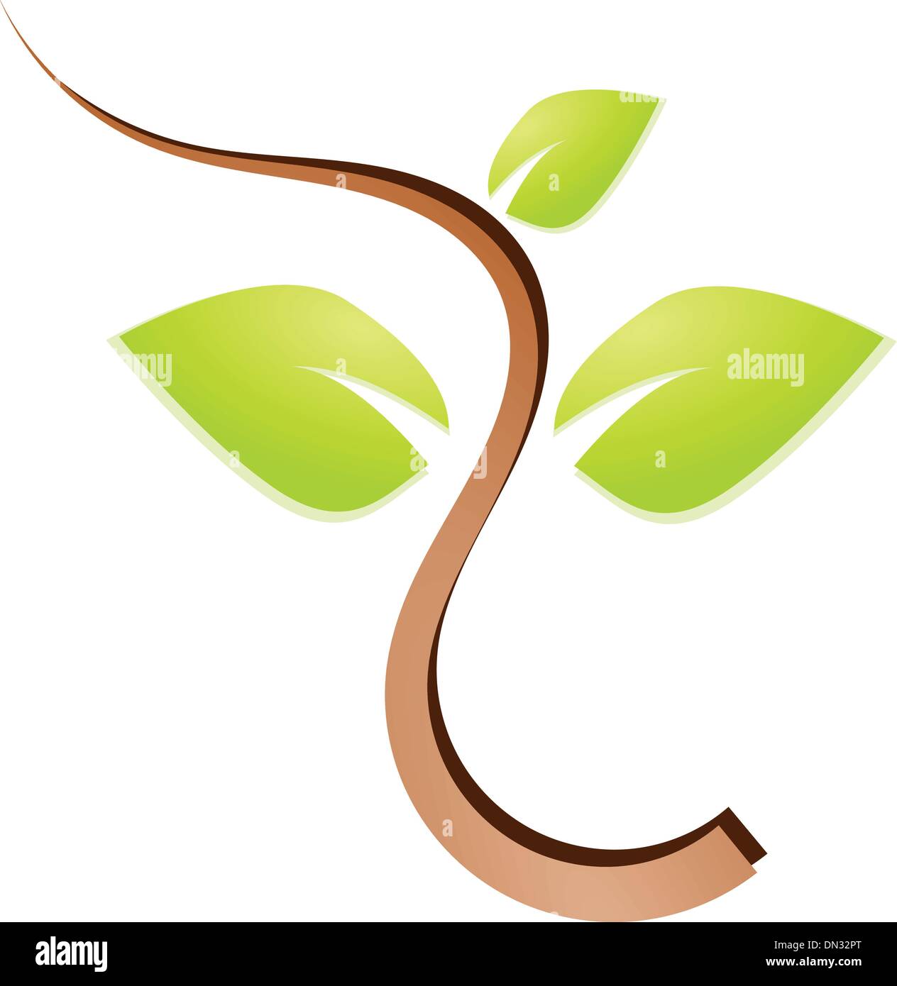 Tree green nature logo Stock Vector Image & Art - Alamy
