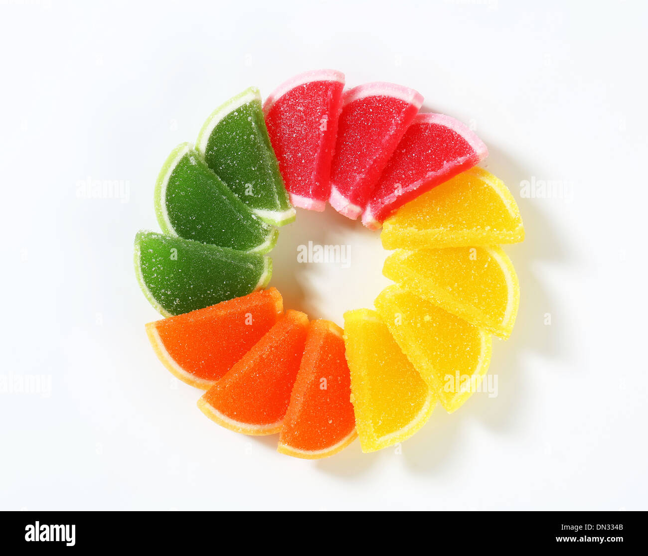 Fruitflavored gelatin candy coated with sugar Stock Photo Alamy