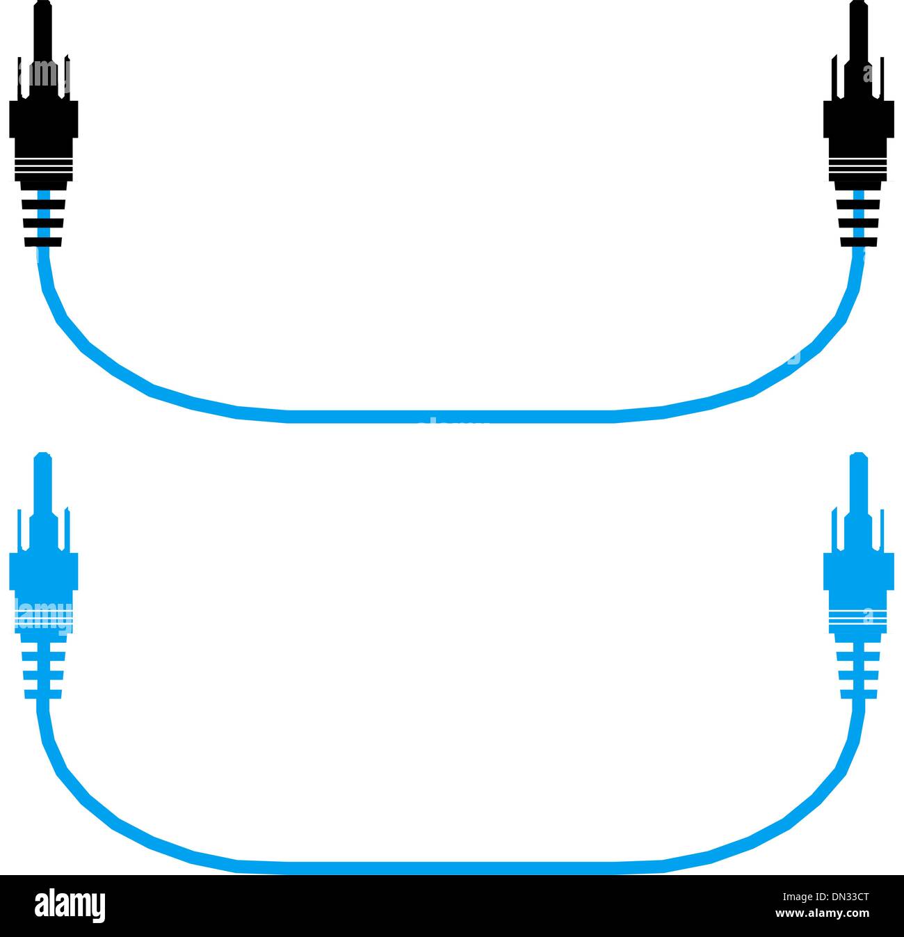 Audio jacks isolated Stock Vector