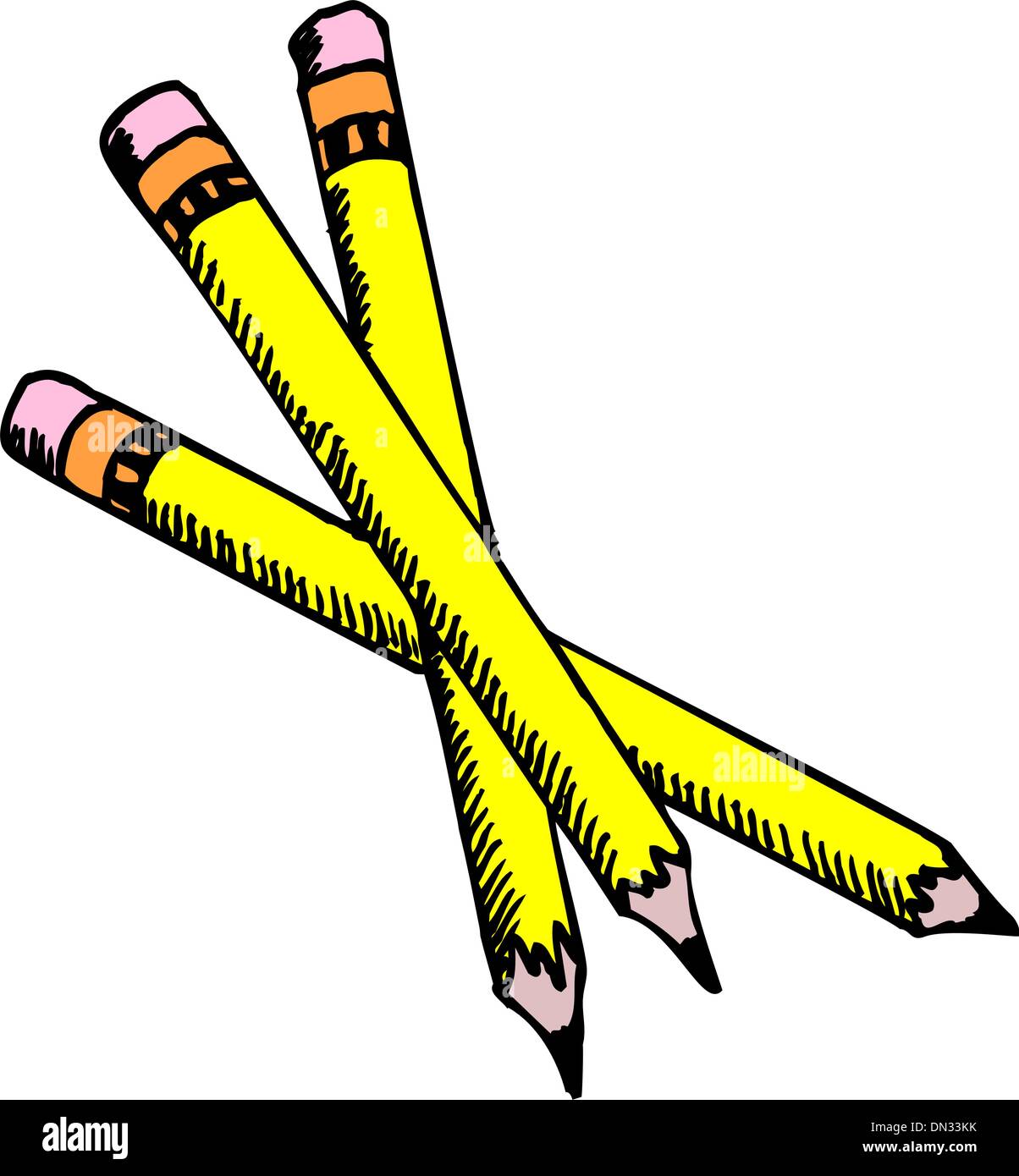 Pencils cartoon Stock Vector Images Alamy