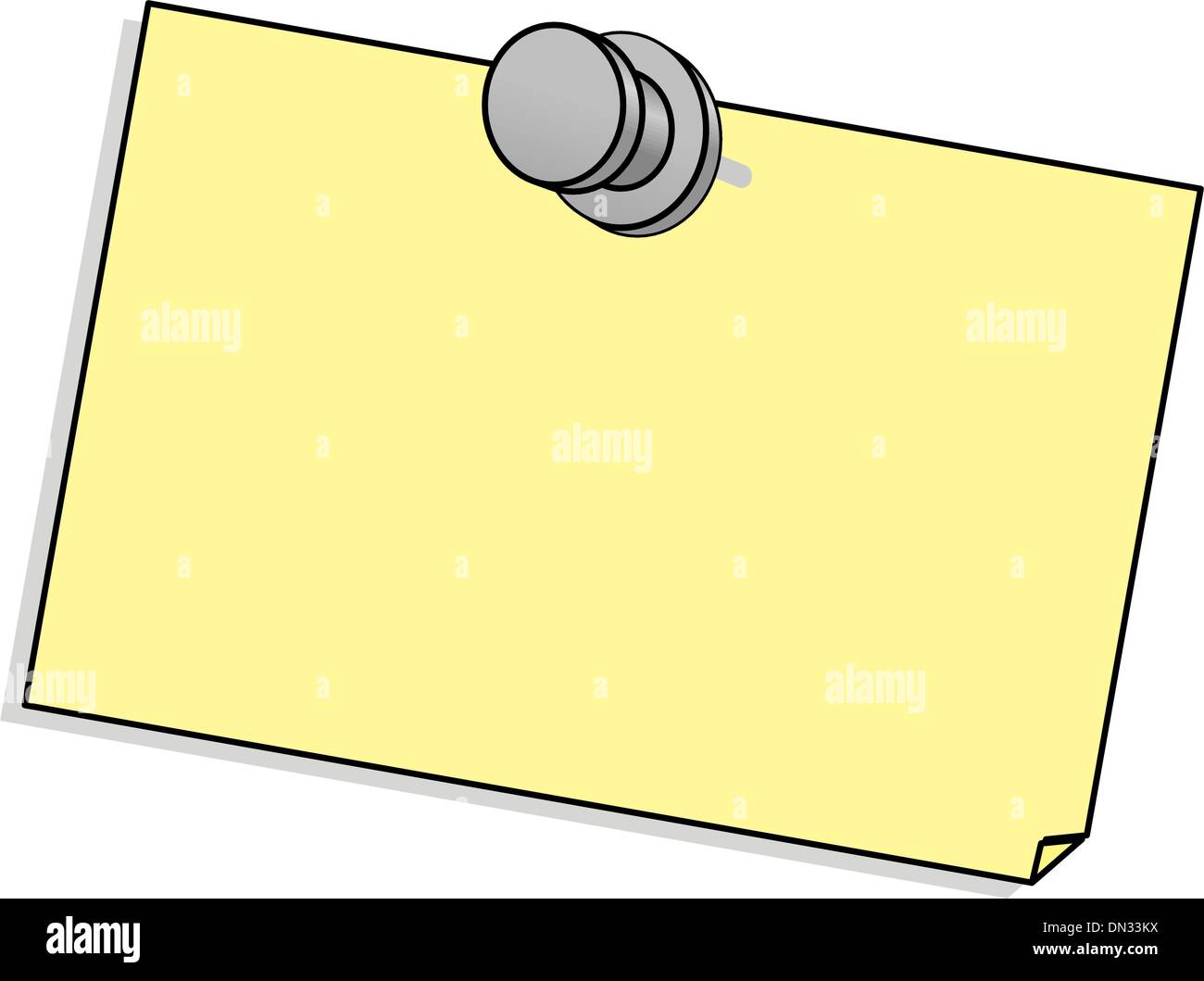 Push pins and note Stock Vector Image & Art Alamy