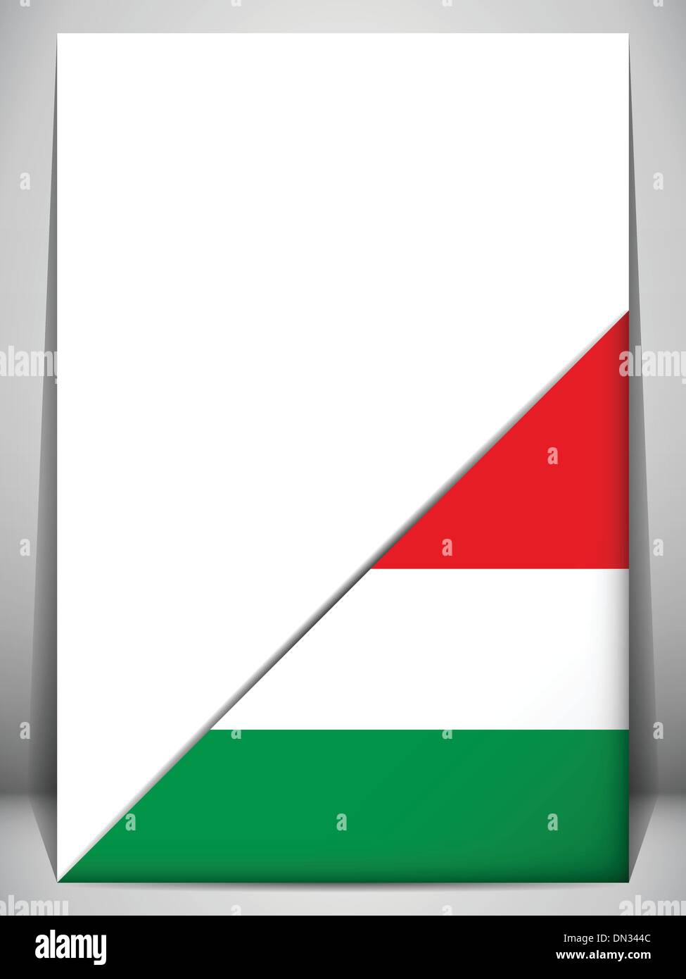 Hungary Country Flag Turning Page Stock Vector