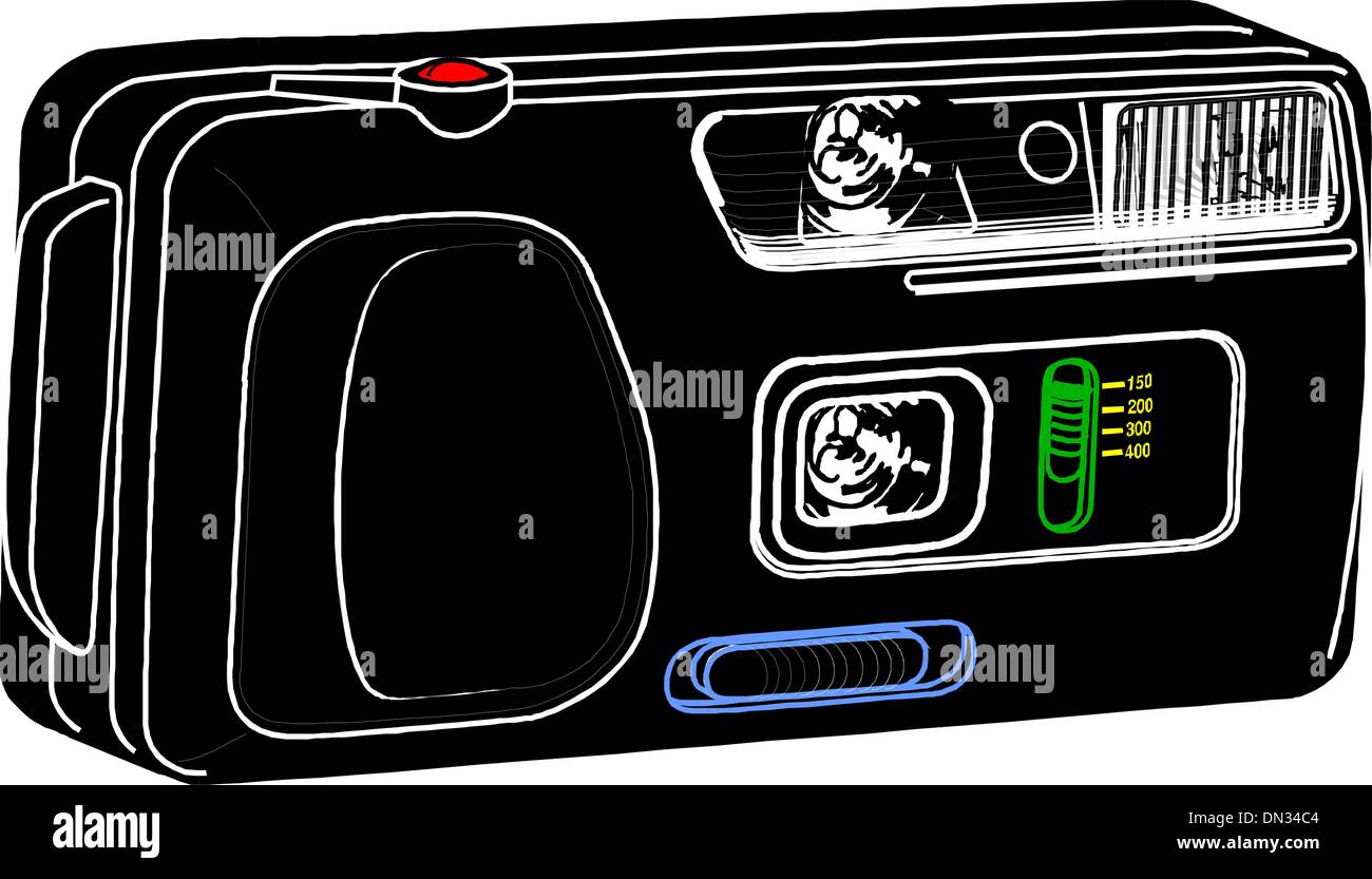 Compact digital foto camera Stock Vector