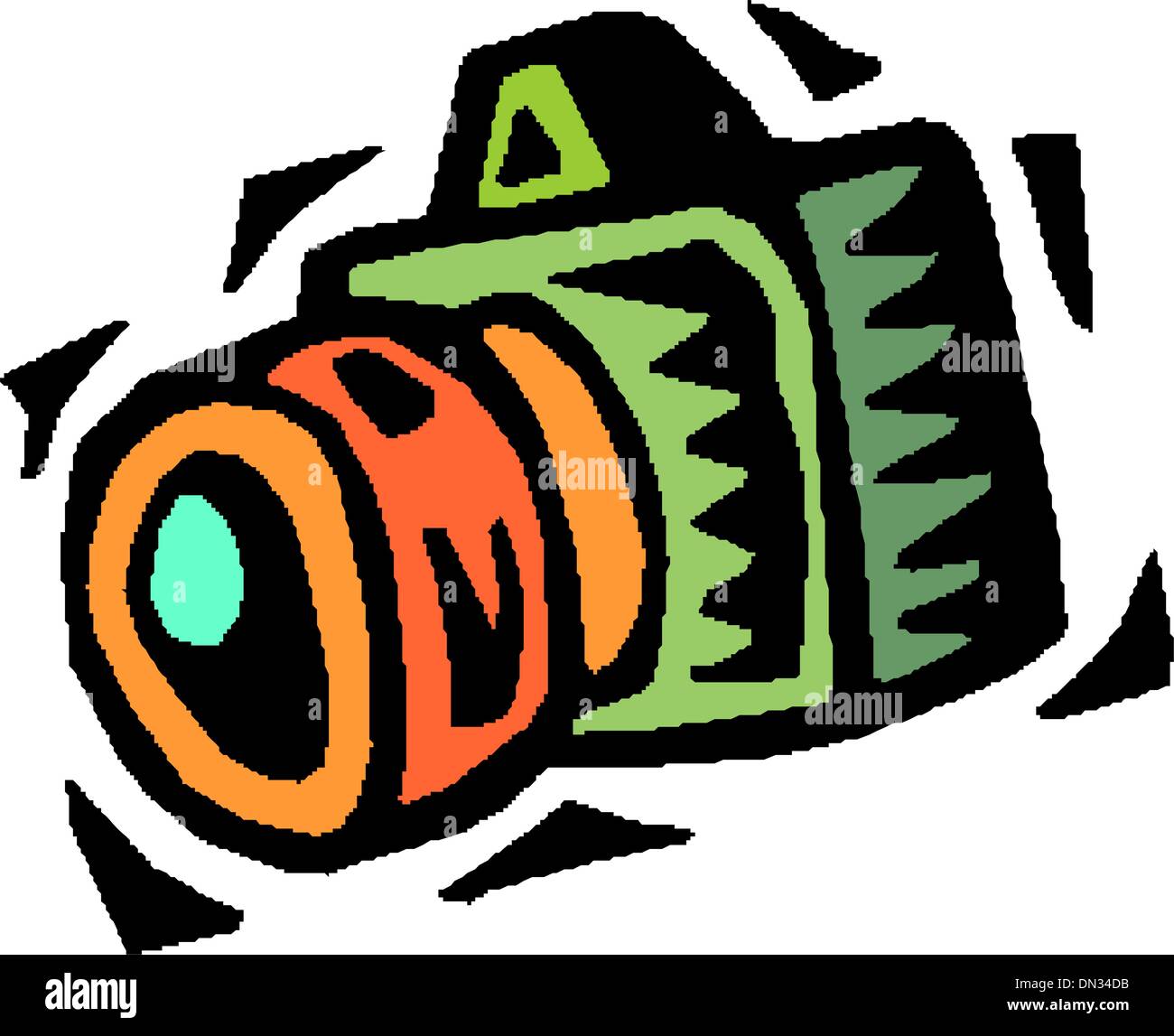 Compact digital foto camera Stock Vector