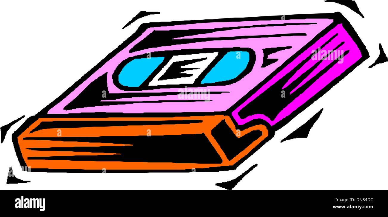 VHS Video Cassette Stock Vector