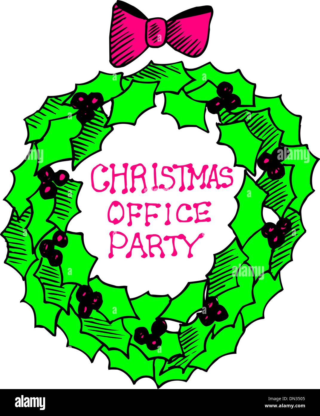 Evergreen wreath Stock Vector Images - Alamy