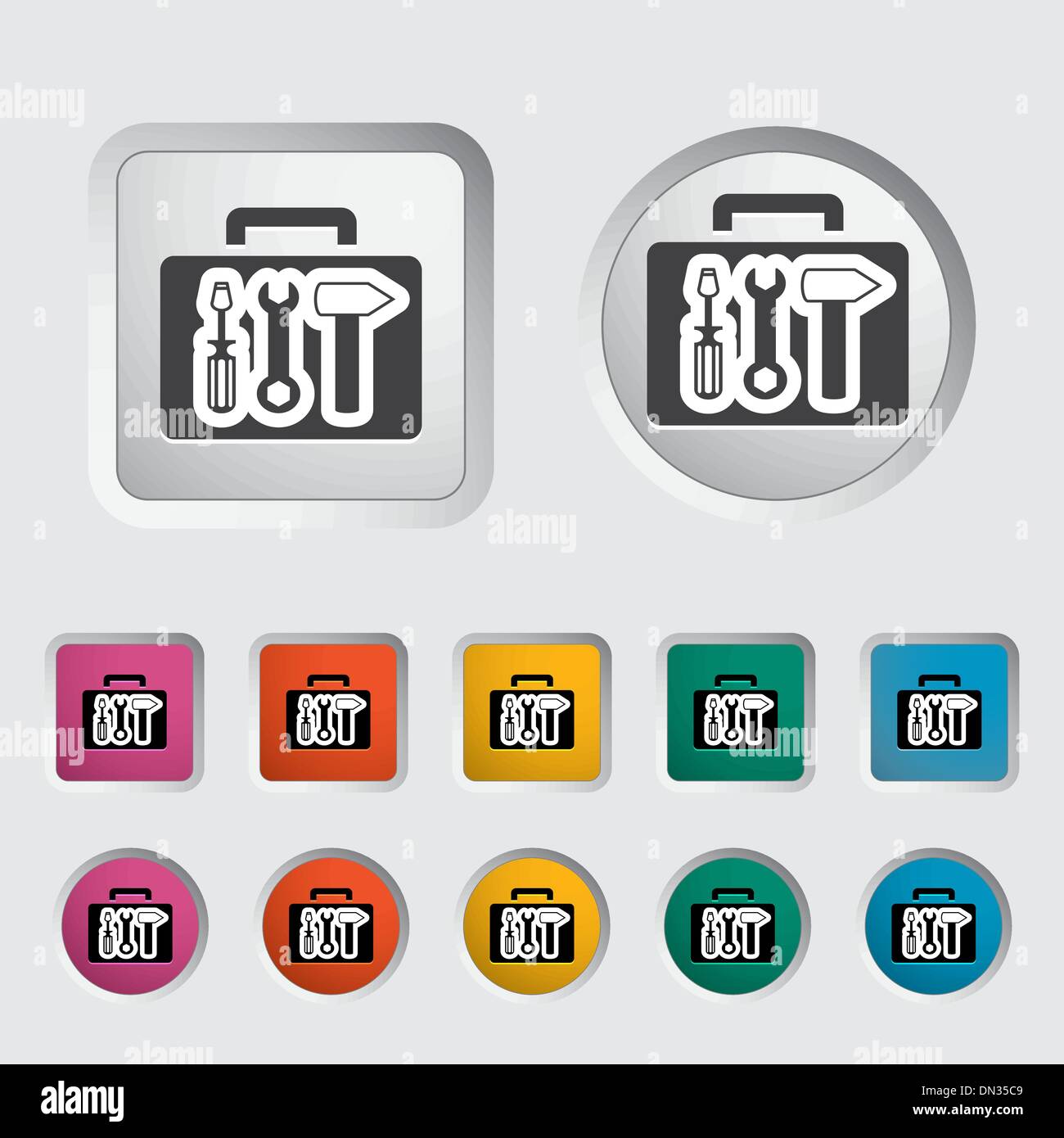 Tool box single icon. Stock Vector