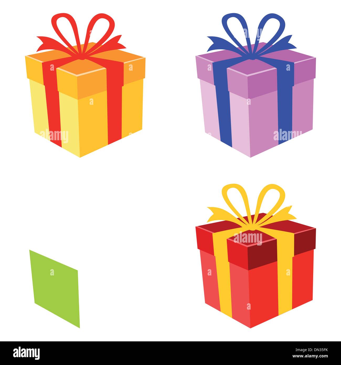Vector colorful gift box set Stock Vector
