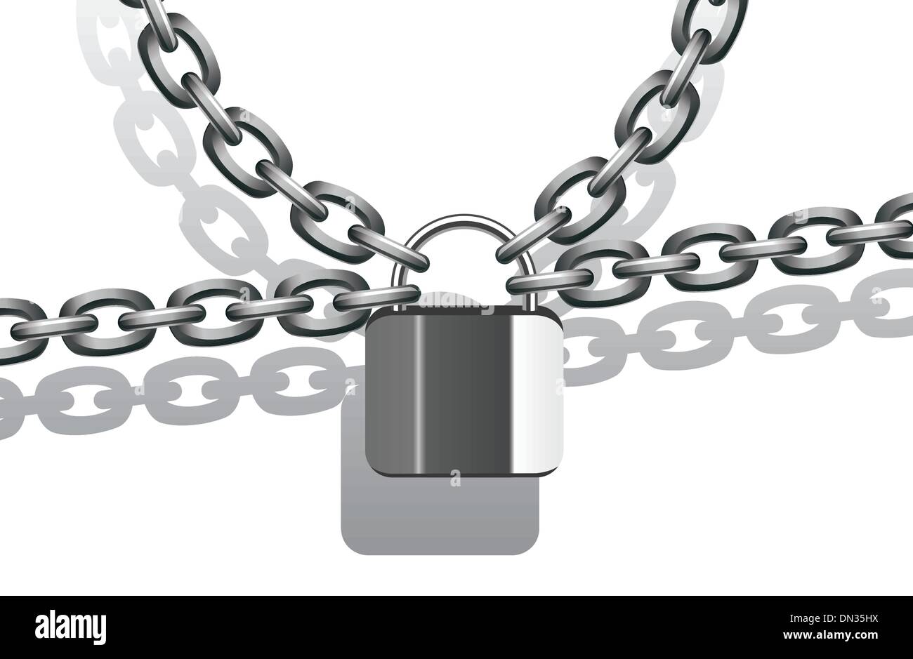 Illustration Of Metal Chain And Lock Royalty Free SVG, Cliparts, Vectors,  and Stock Illustration. Image 8977828.