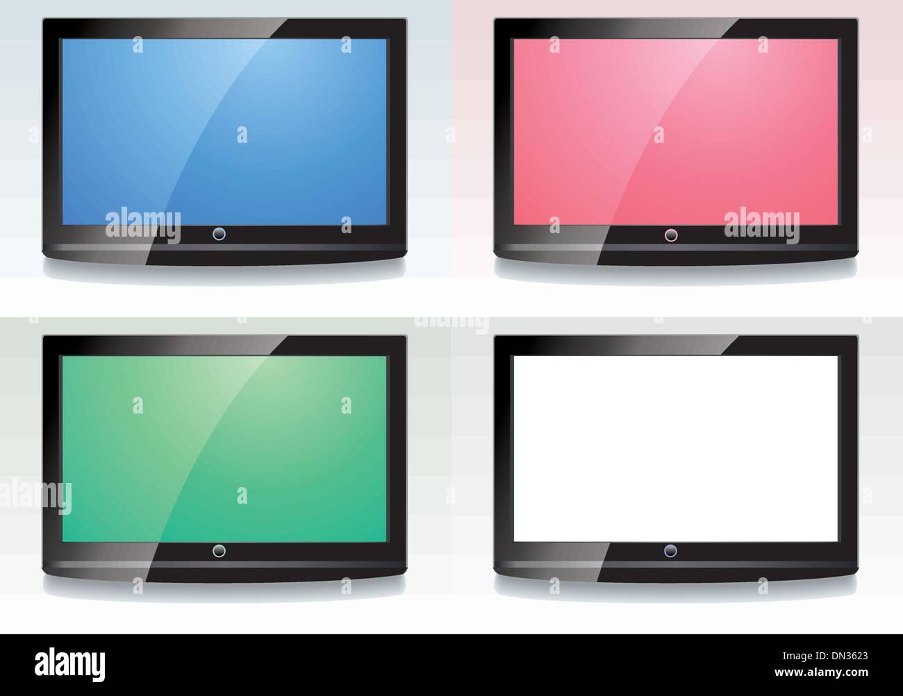 set of LCD screens Stock Vector