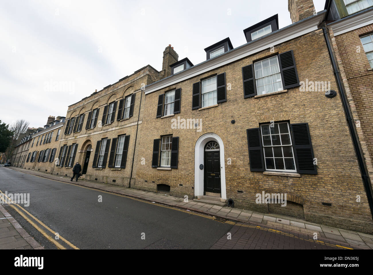 Houses in Thompson's Lane Cambridge UK many used for student
