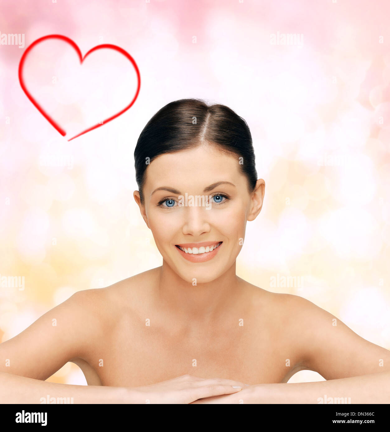 face and hands of beautiful woman Stock Photo - Alamy
