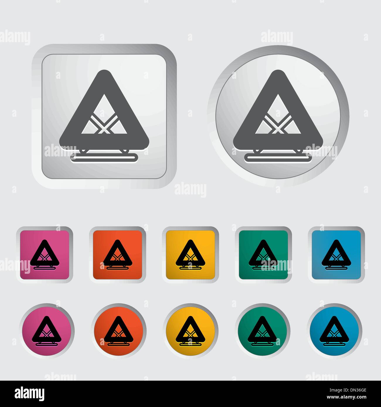 Warning triangle single icon Stock Vector Image & Art Alamy