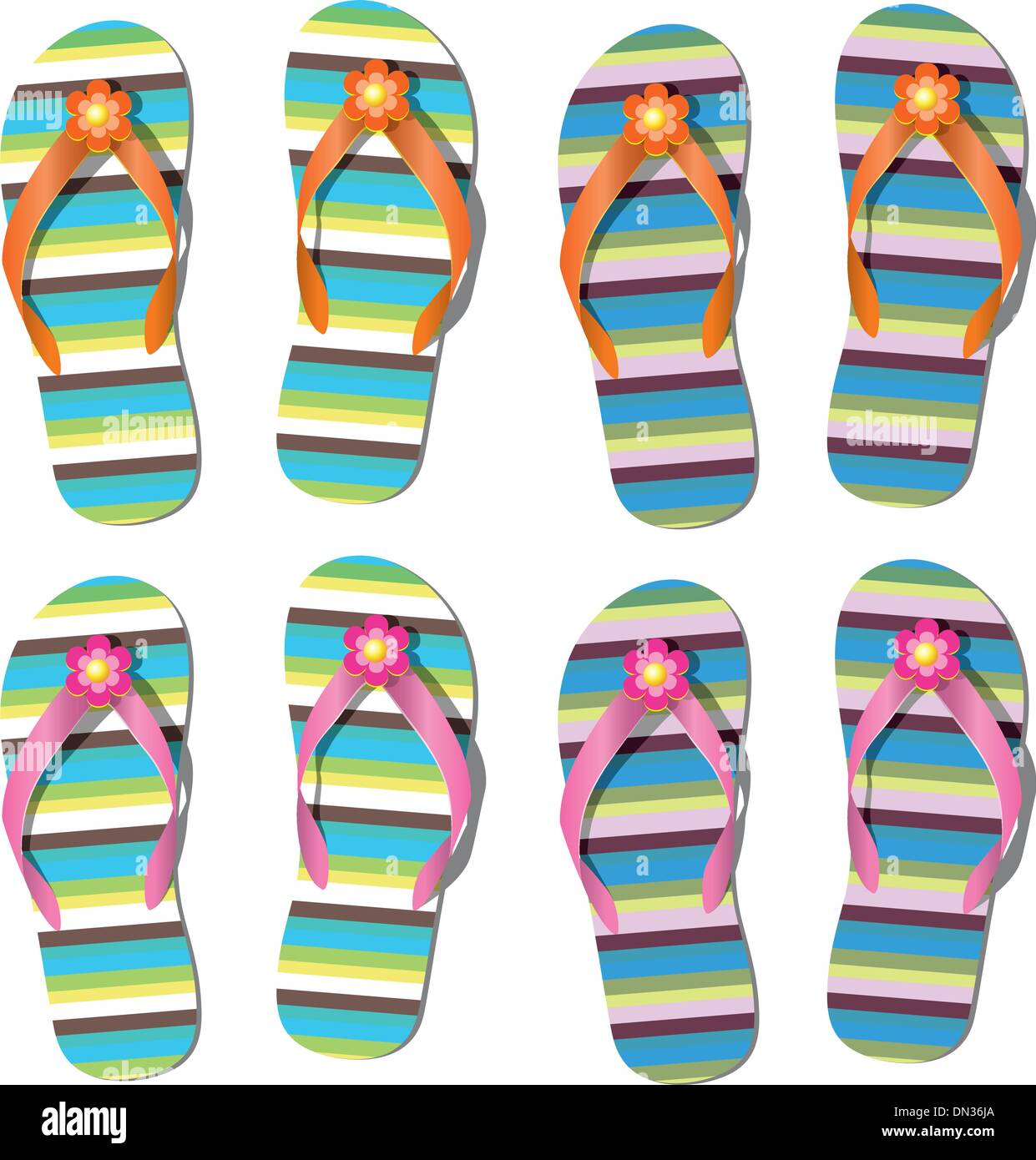 vector flip flops Stock Vector Image & Art - Alamy