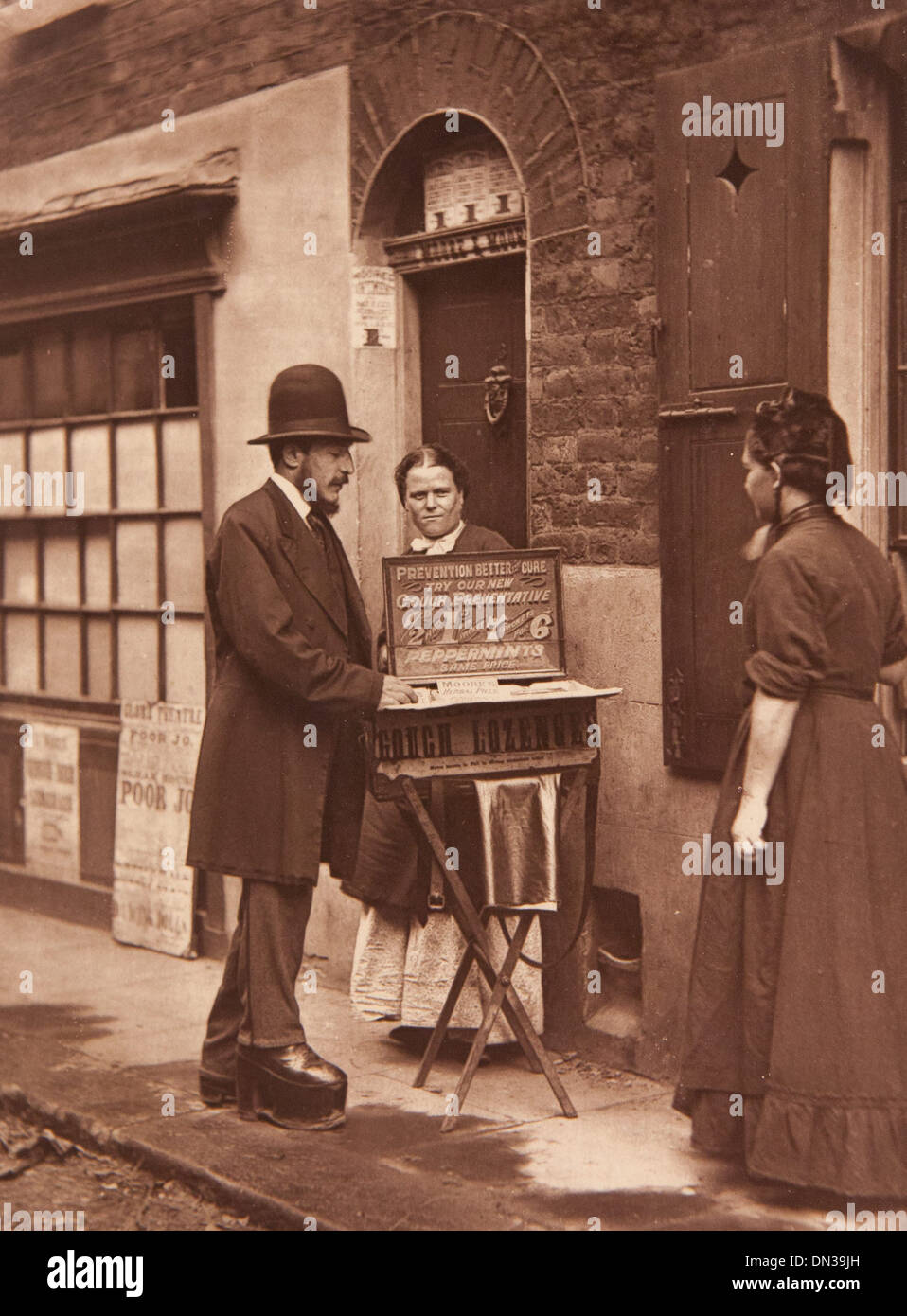 Photograph showing 'Street Doctor' in the Street Life in London book Stock Photo