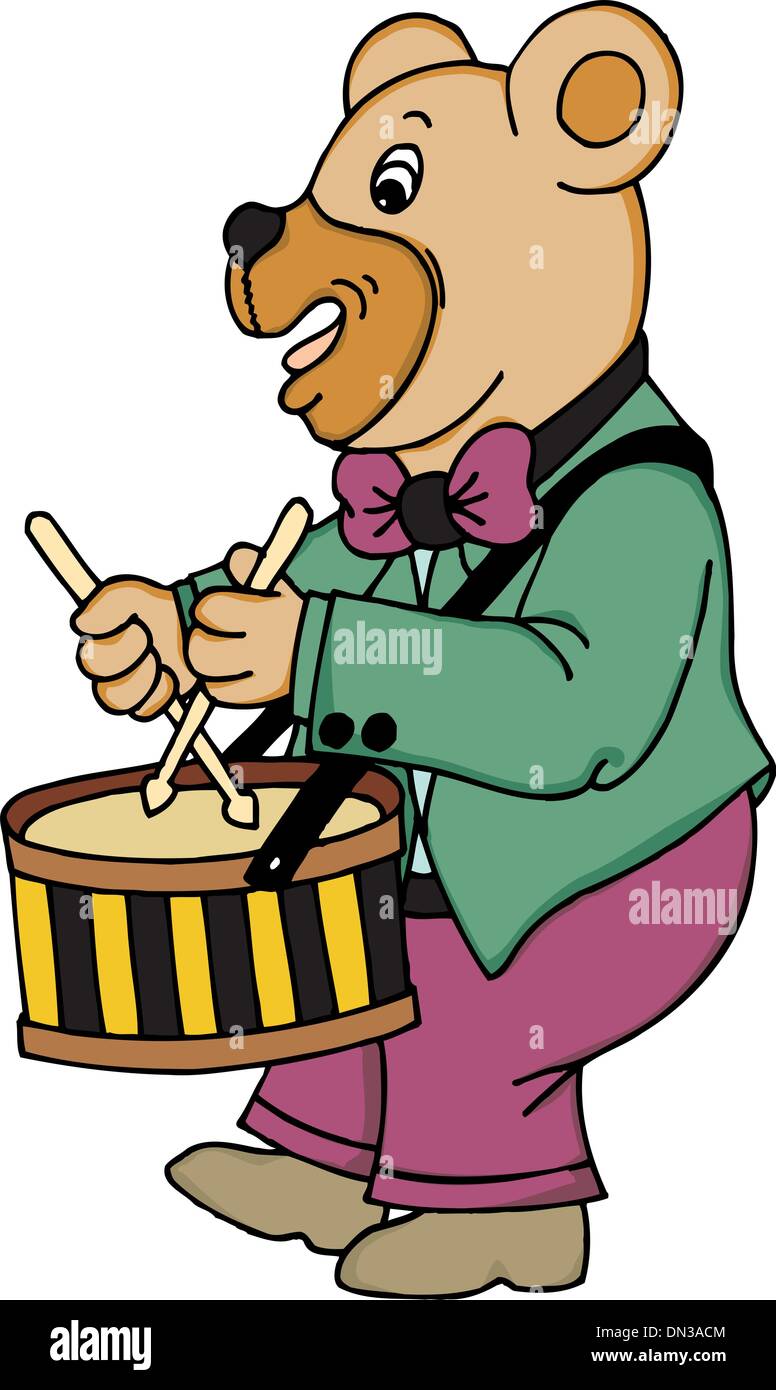 Animal playing intrument Stock Vector