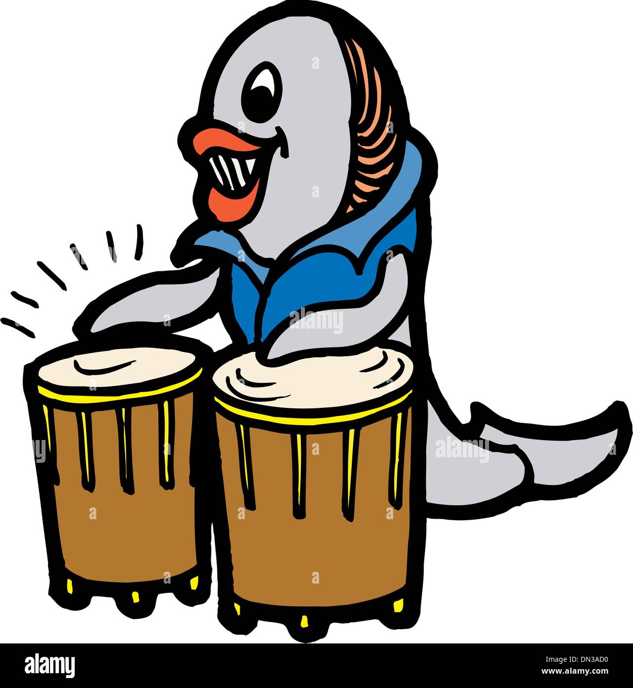 Animal playing intrument Stock Vector