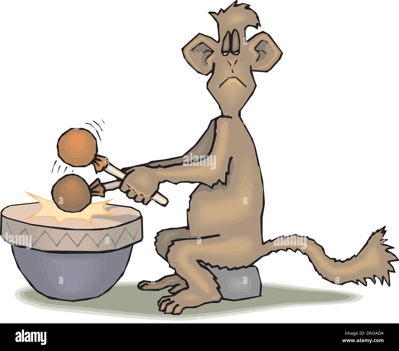 Animal playing intrument Stock Vector