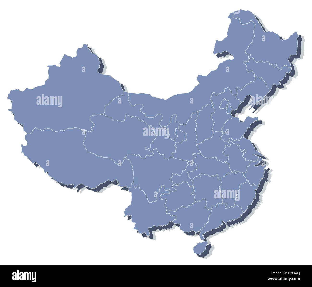 vector map of People's Republic of China (PRC) Stock Vector