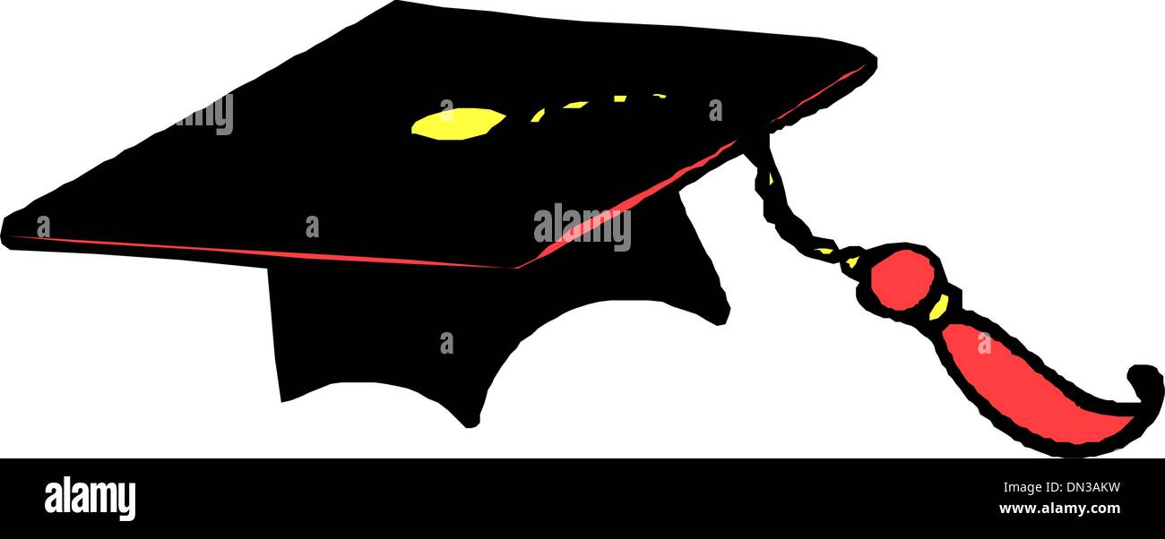 Black graduation hat Stock Vector Images - Alamy