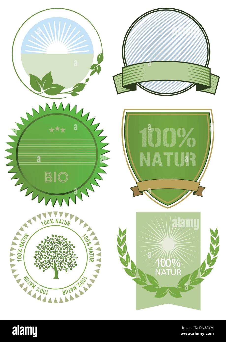 Organic and fresh food labels and badges Stock Vector Image & Art - Alamy