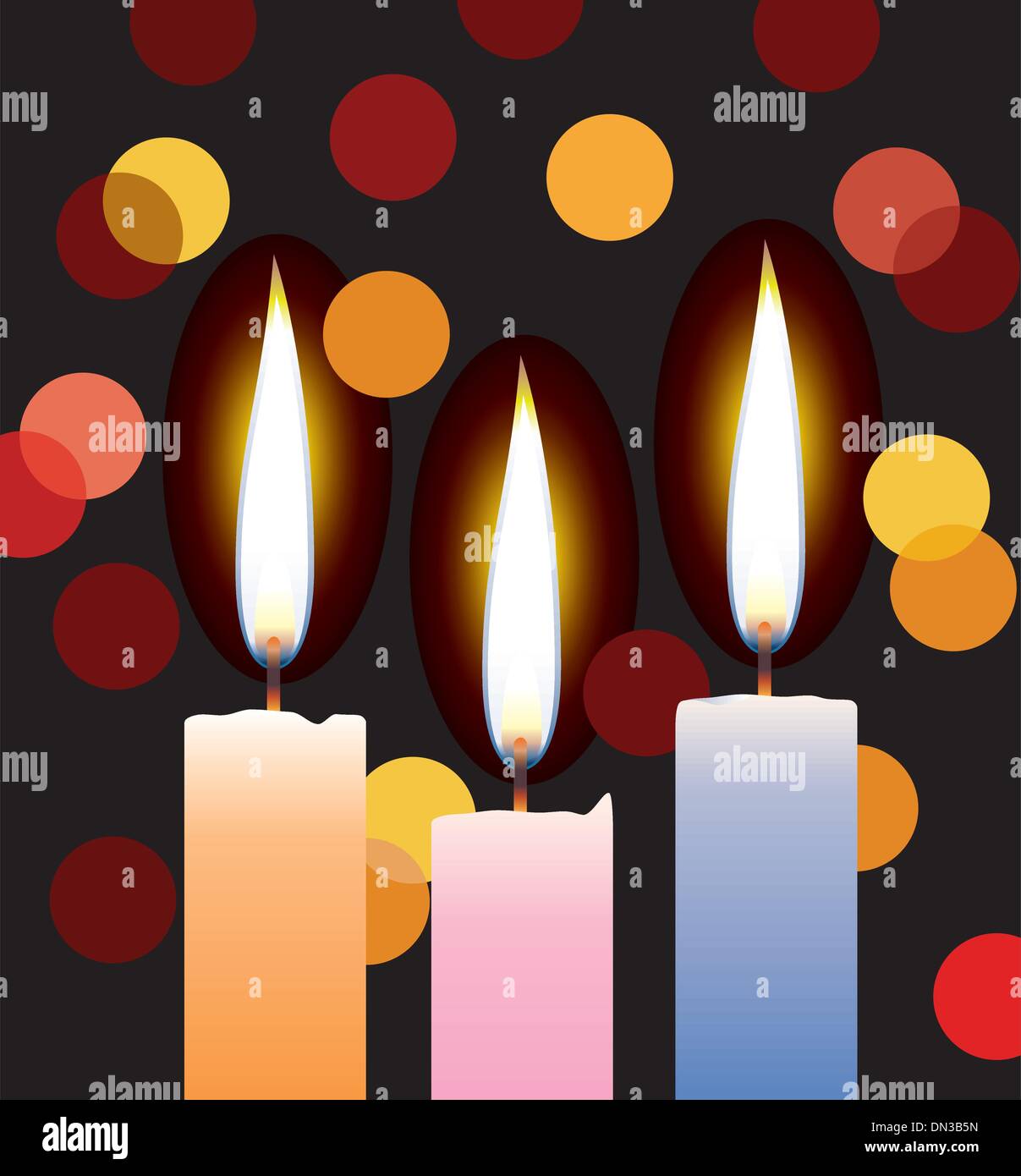 Pink candles Stock Vector Images Alamy