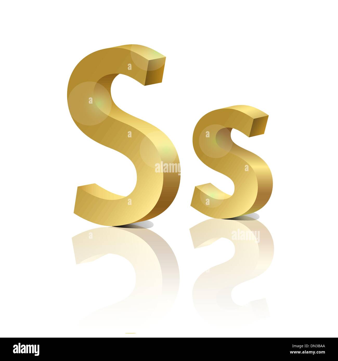 Golden letter S Stock Vector