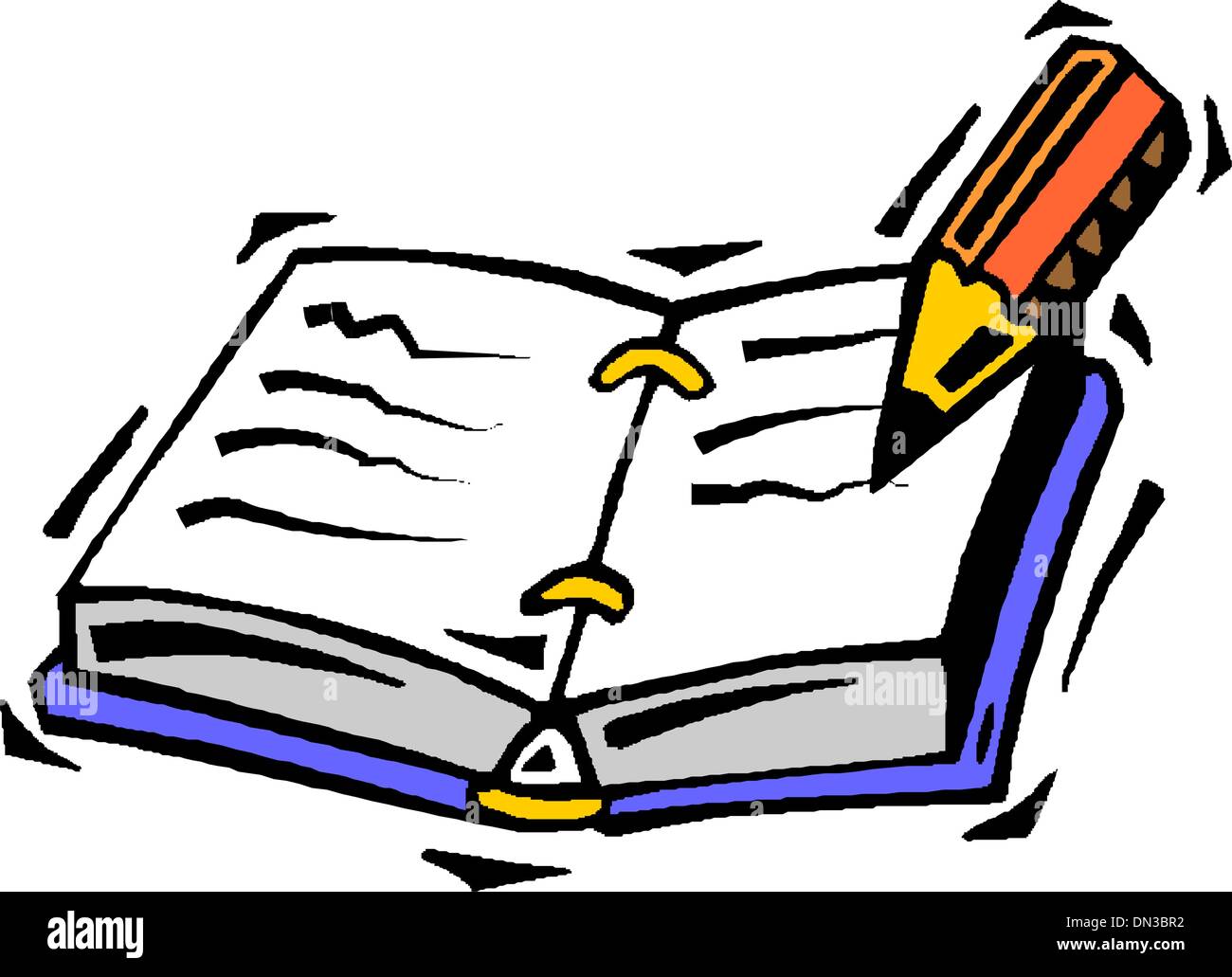 Notepad and pencil Stock Vector Image & Art Alamy