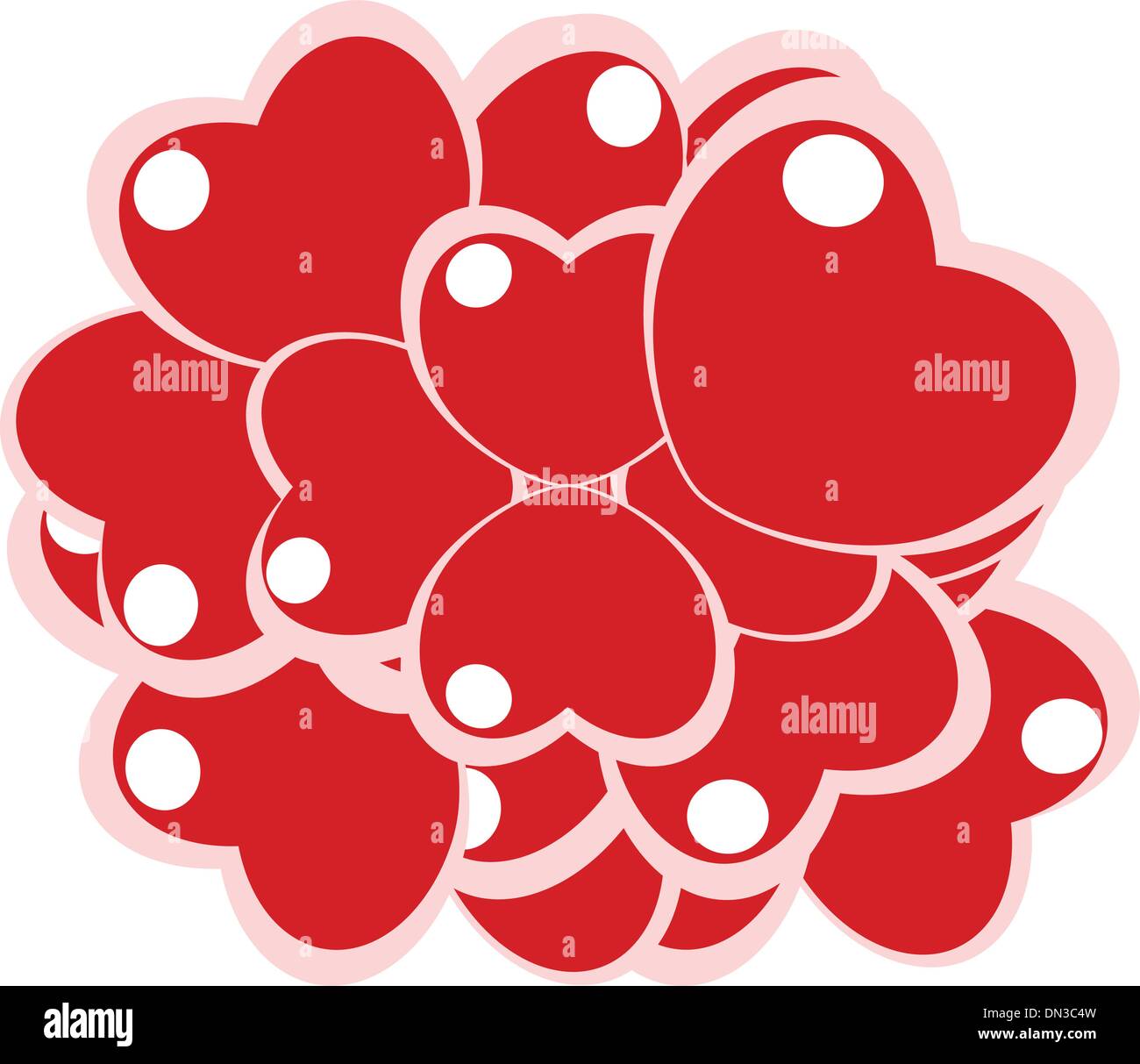 Red heart illustration Stock Vector