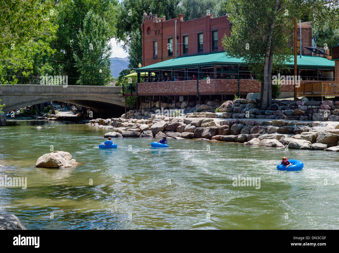Floating the Arkansas RIver which runs through downtown historic