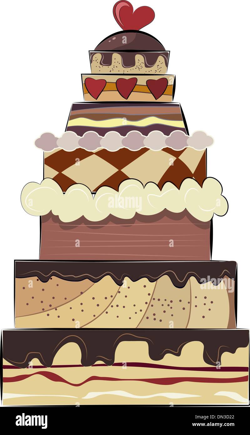 Big birthday cake Stock Vector Image & Art - Alamy