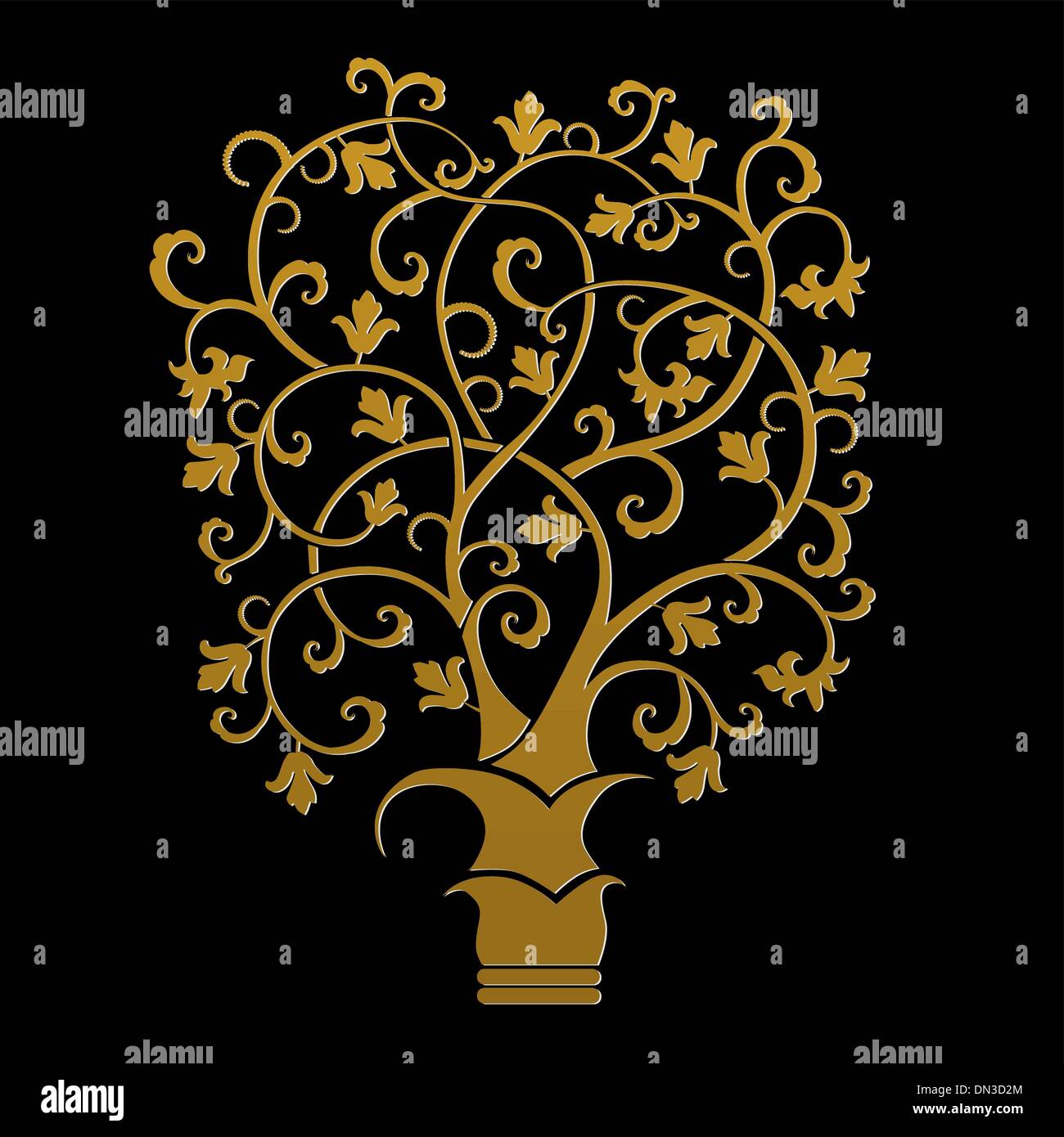 Oak bushes oak tree vector hi-res stock photography and images - Alamy