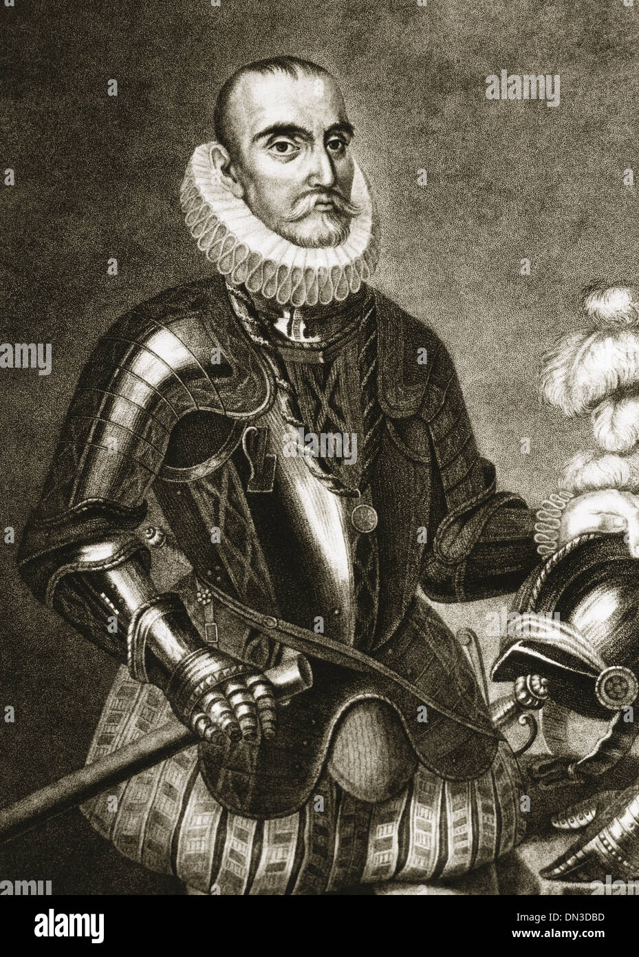 Gonzalo Fernandez de Cordoba (1453-1515). Spanish military known as El Gran Capitan. Engraving. Stock Photo