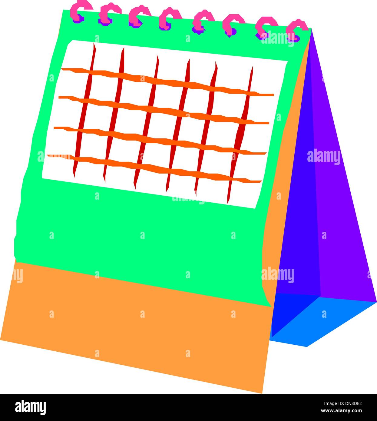 Blank Desktop Calendar Isolated On White Stock Vector Image Art Alamy