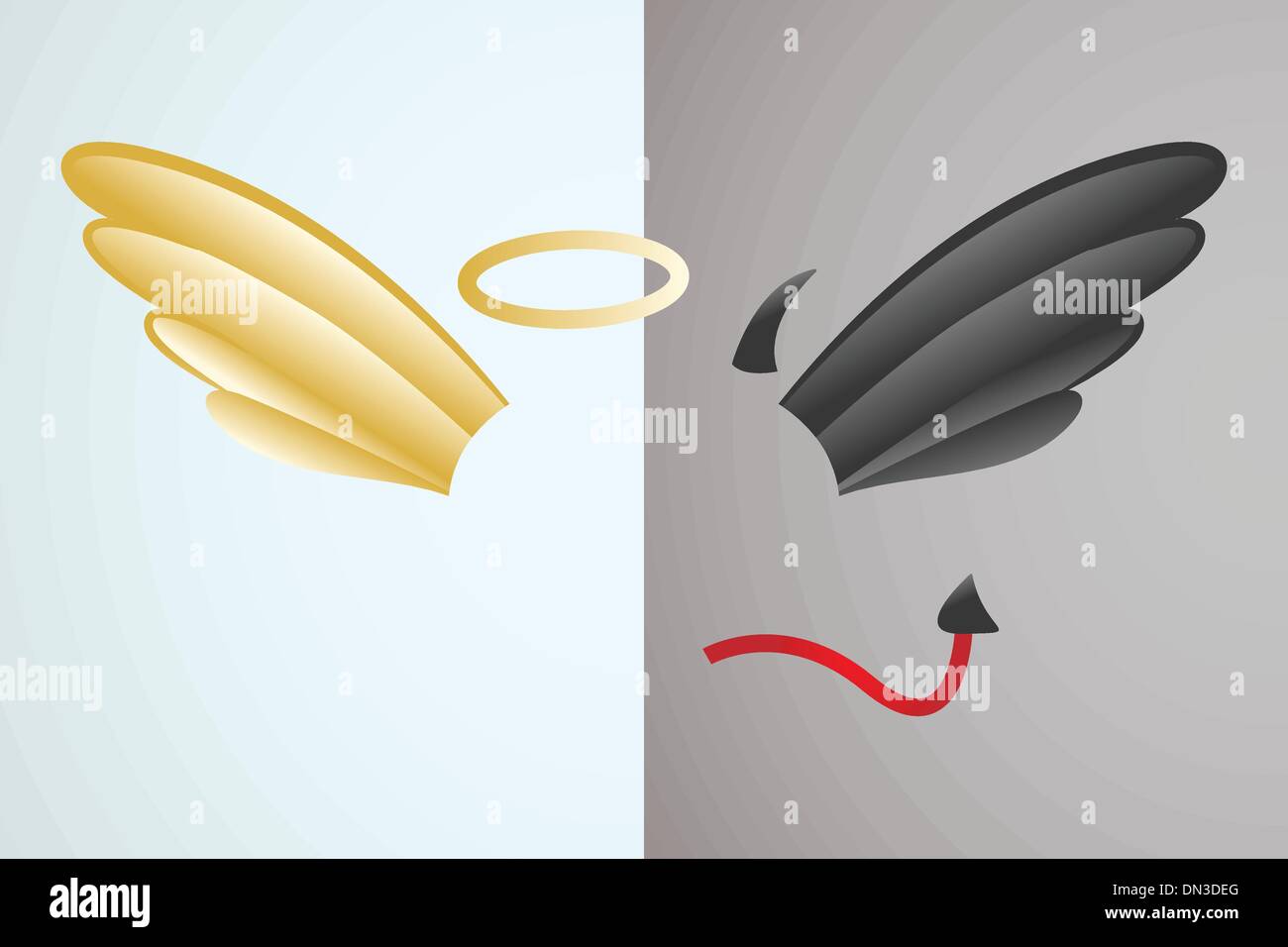Two heart parts Stock Vector